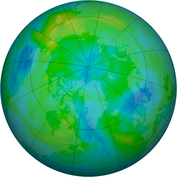 Arctic ozone map for 24 September 1998